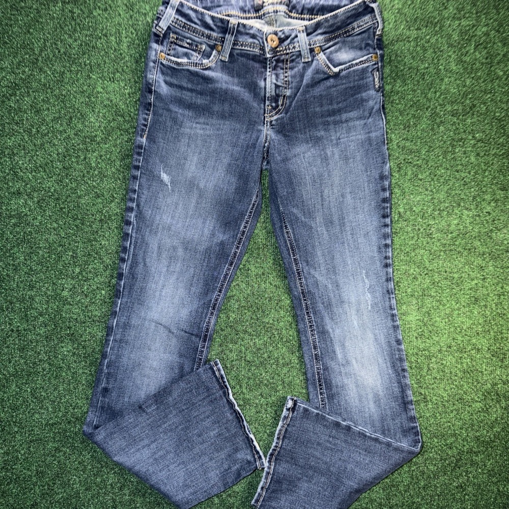 Silver Jeans Elyse Slim Boot Women's Size 27/31 Dark Wash Jeans